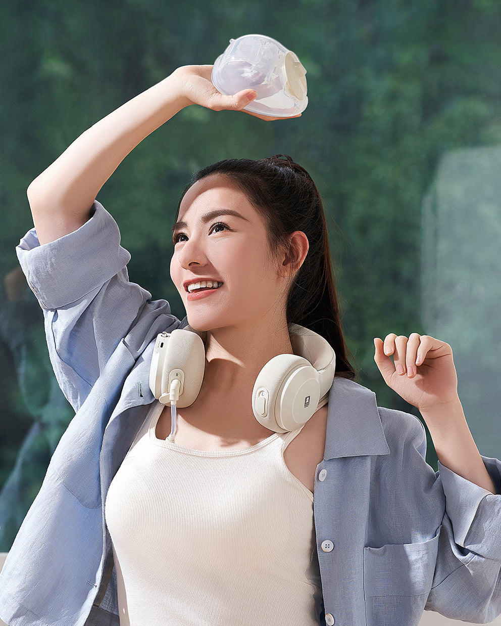 NECK HANGING BREAST PUMP (TYPE-C Rechargeable and without adapter)