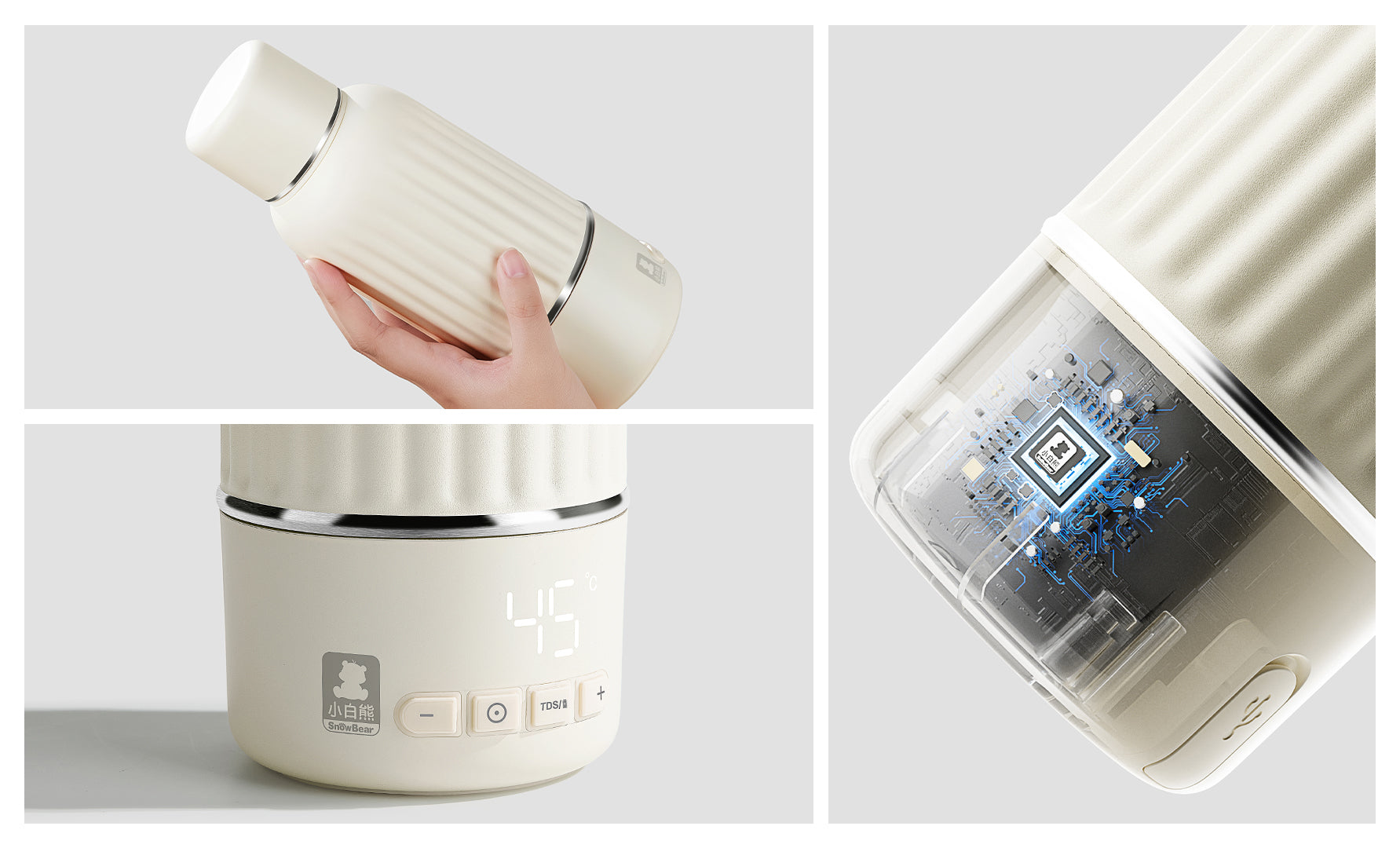 Smart Water Bottle 500 (TYPE-C Rechargeable and without adapter)