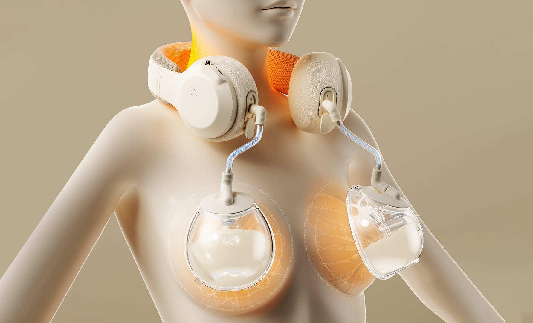 NECK HANGING BREAST PUMP (TYPE-C Rechargeable and without adapter)